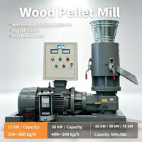 Machine à granulés de sciure de bois haute efficacité, 22kW 30kW 45kW, avec système de lubrification automatique