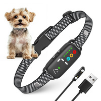 Tize Neuerscheinung MINI Farbdisplay Wiederaufladbares IPX6 Wasserdichtes Piepton-Vibrations-Schock-Bellkontroll-Halsband für Alle Hunde