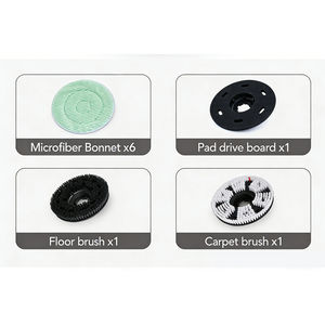 Máquina de Limpieza de Alfombras y Tapetes Portátil Automática Profesional de Secado Rápido de 17 Pulgadas con Almohadilla de Fregado para Negocios - Product Image 6