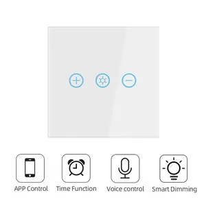 ANDELI Wifi 라이트 조광기 스위치 SmartLife/Tuya APP 원격 제어 스마트 벽 터치 센서 Alexa 및 Google 홈과 함께 작동