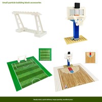 Bloques de Construcción Compatibles ABS de 40 Piezas, Balón de Fútbol, Aro de Baloncesto, Juguetes Deportivos MOC, DIY, 0-3 Meses