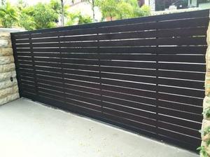 TOMA-Panneau de clôture à lamelles horizontales en aluminium revêtu, de conception moderne, écran de confidentialité pour portail et piscine, utilisation manuelle automatique - Product Image 6
