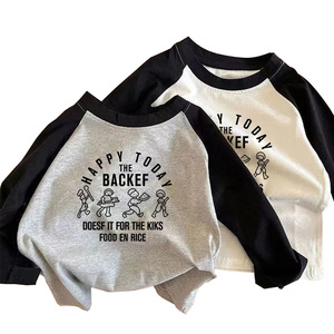 <span class=keywords><strong>T</strong></span>-<span class=keywords><strong>shirt</strong></span> à manches courtes et col rond, unisexe, 100% coton, dessin animé, Tops graphiques décontractés pour garçons et filles, vente en gros - Product Image 2