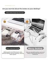 Organisateur de bureau rectangulaire moderne en plastique PC, multifonctionnel, pour outils et fournitures de bureau, boîte de rangement sous table, capacité 1-3L, charge 5kg