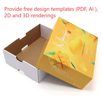 Boîte cadeau premium pour cerises, emballage sur mesure, carton pliable de luxe avec plateau intérieur pour la livraison et les cadeaux de cerises fraîches