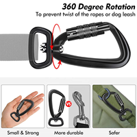 Mousqueton pivotant 4KN robuste pour laisse de chien, mousqueton à verrouillage automatique en alliage d'aluminium anti-torsion pour laisse de chien