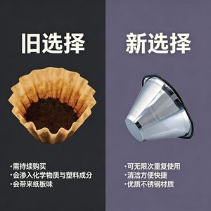 Filtre à café réutilisable pour cafetière Kalita Wave 185, filtre à café en maille d'acier inoxydable - Product Image 4