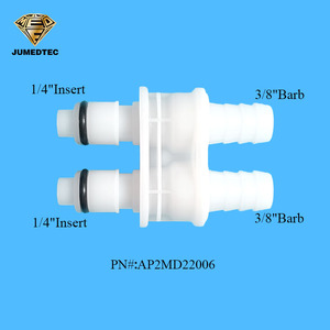 Acetal de 1/4 "Apagado Inserto macho en línea Acoplamientos rápidos Desconexión rápida Acoplamientos de doble puerto Conector de manguera Doble - Product Image 4