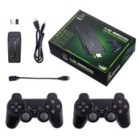 Console de jeu vidéo rétro portable avec sortie TV, lecteur de jeux vidéo USB mini M8 4K avec manettes sans fil