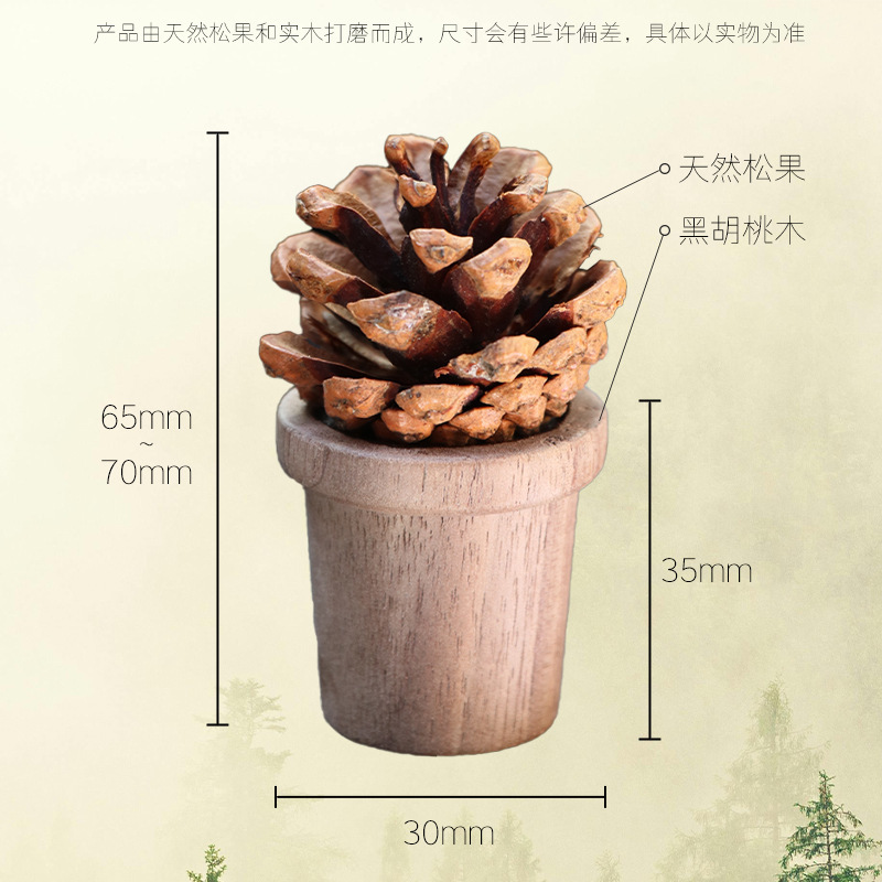 Black walnut pine cone diffuser wood