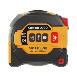 Cinta Métrica Láser Digital 3 <span class=keywords><strong>en</strong></span> 1 <span class=keywords><strong>de</strong></span> 60m/197Ft con Nivel Láser, Retícula, Pantalla LED, 5m/16Ft, Bloqueo Automático y Gancho Magnético - Product Image 1
