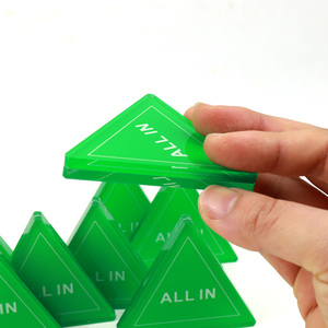 Rofessional-botón personalizado de acrílico triangular para juegos de mesa, botón de distribuidor para fichas de póker - Product Image 2