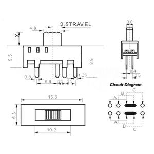 Three gear toggle <b>switches</b> SS23E06G3 Toy <b>speaker</b> dual row 6-pin 3 gear <b>switches</b> factory outlet stock - Product Image 5