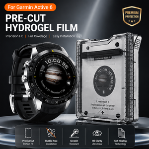 Protection d'écran auto-réparatrice en TPU pour montre connectée <span class=keywords><strong>Garmin</strong></span> Active 6, hydrogel prédécoupé, couverture intégrale, vente en gros OEM - Product Image 1