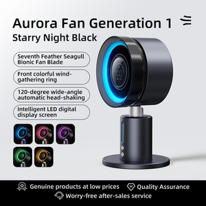 Nouveau mini ventilateur de table, circulateur d'air, 6000 mAh, rechargeable par USB, lumière LED nocturne, petit ventilateur de bureau personnel pour chambre <span class=keywords><strong>à</strong></span> coucher, maison, bureau - Product Image 1