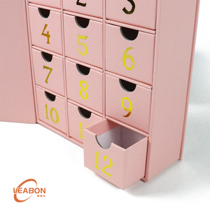 Boîte en carton écologique recyclable, <span class=keywords><strong>calendrier</strong></span> de l'avent 12 jours, gaufrage, laminage mat, pour cosmétiques, maquillage, chocolat, cadeau - Product Image 2