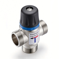 Robinet mélangeur thermostatique flexible en laiton de 3/4 po pour systèmes de chauffage au sol et d'eau chaude d'hôtel avec contrôle de température, relais 110 V 15 A