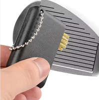 Sikat Klub Golf Profesional Pembersih Klub Golf 3-In-1 Sikat Plastik Baja Golf Mini Portabel