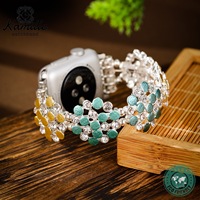 Mode dame femmes coloré mignon neige charme bracelet de montre pour Apple Watch série 9 40mm 41mm 44mm 45mm