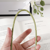 Anggrek Phalaenopsis Silikon PU Sentuhan Realistis Kelas Atas, Dekorasi Rumah Mewah untuk Hiasan Meja Makan dan Ruang Tamu