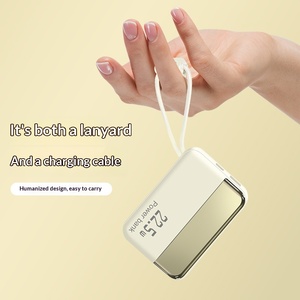 Power Bank in Plastica con Batteria Li-Polymer da 10000mAh, Ricarica Super Veloce 22.5W, Cavi Integrati, Caricabatterie Portatile Ultra Sottile - Product Image 2