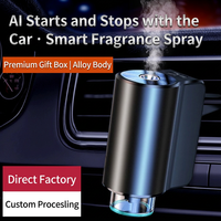 Diffuseur d'aromathérapie intelligent pour voiture, à clipser sur grille d'aération, électrique, alimenté par batterie, en alliage d'aluminium, ornement parfumé, vente en gros