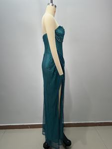 <span class=keywords><strong>Abito</strong></span> da sera A11748 <span class=keywords><strong>verde</strong></span> in raso <span class=keywords><strong>monospalla</strong></span>, asimmetrico, con vita naturale, traspirante, lungo fino al pavimento e con spacco, ideale per feste ed eventi. - Product Image 2