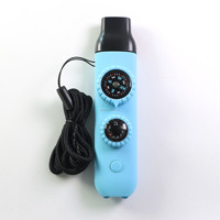 Sifflet de survie multifonction portable antichoc 7 en 1 avec lampe torche LED, boussole, thermomètre, réflecteur, miroir grossissant