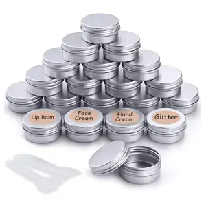 Metal Cosmetic Containers Empty Aluminum Jar Tin Can With Lids