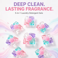 30 pièces/boîte – Capsules de lessive 5-en-1 OEM à dissolution rapide, gels de lessive écologiques et parfum longue durée