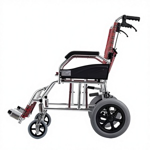 Kangjian Aluminum Alloy Folding Wheelchair Lightweight Manual U-Brake For <b>Elderly</b> And Disabled - Product Image 3