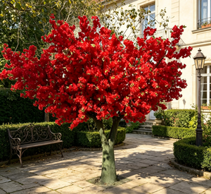 Achetez une Arche Décorative <span class=keywords><strong>pour</strong></span> Entrée, avec des Roses et des Arbres Artificiels <span class=keywords><strong>pour</strong></span> l'Intérieur et l'Extérieur, <span class=keywords><strong>en</strong></span> Rouge, <span class=keywords><strong>pour</strong></span> la Décoration Murale d'Entrée, Mini Arbre Artificiel - Product Image 4