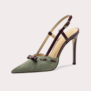 יוקרה נשים slingbacks נעלי עקב גבוה פשוט העקב דק בוהן לקיץ אופנתי אופנתי הקיץ - Product Image 1