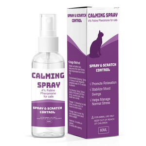 Spray Calmante Natural para Gatos Directo de Fábrica, 4% Feromonas Felinas, Anti-Ansiedad y Control de Arañazos, Spray Relajante para Mascotas 60ML - Product Image 1