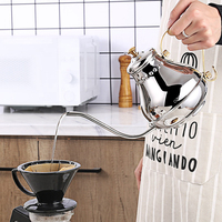 Bouilloire à café de luxe en acier inoxydable 304 avec bec étroit, cafetière 1000 ml, bouilloire à col de cygne