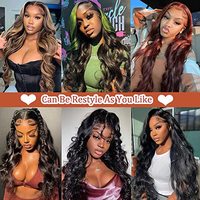 Pelucas de Cabello Natural Vietnamita con Ondas Suaves, Pelucas Frontales de Encaje sin Pegamento, Cabello Humano Pre-Arrancado para Mujeres Negras, Peluca de Cabello Remy