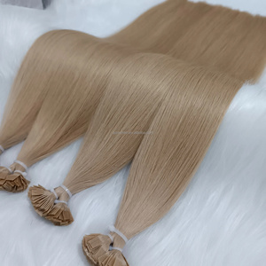 Calidad de Salón Europeo doble dibujado cabello virgen queratina punta plana extensión de cabello al por mayor directo de fábrica cabello humano Real - Product Image 4