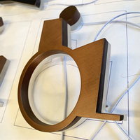 Plaque de signalisation WC unisexe moderne en aluminium pour toilettes d'hôtel - Installation facile