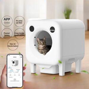 Bac à litière automatique intelligent pour chat, grande capacité, design robotisé, avec fonction de nettoyage facile, fabriqué en matériau PP durable, capacité de 10 kg - Product Image 2