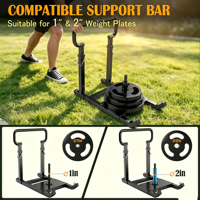 Soporte Ajustable para Trineo de Pesas con Mango de 5 Niveles, para Entrenamiento de Empuje y Tracción, Fuerza, Velocidad y Agilidad, Compatible con Placas de 1 y 2 Pulgadas