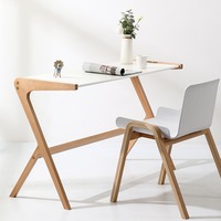 Bureau d'angle mural DISHI au design épuré en bois, style nordique et japonais, idéal pour la maison, le bureau, la chambre ou l'étude en petits espaces – Vente en gros