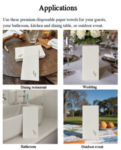 Leinen Feel Papier Serviette Einweg Gäste tuch 1ply Badezimmer Hochzeits feier Abendessen Airlaid Papier Handtücher <span class=keywords><strong>Tissue</strong></span> Serviettes - Product Image 6