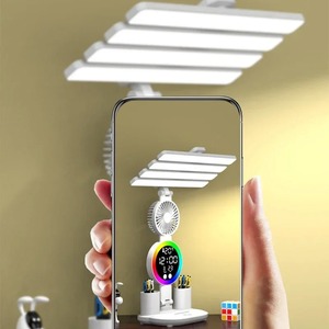 3 In1 Multifunction Table Lamp <b>LED</b> Four-headed Folding with Fan Calendar <b>Clock</b> USB Rechargeable Desk Light 3200mah Reading Lamp - Product Image 3