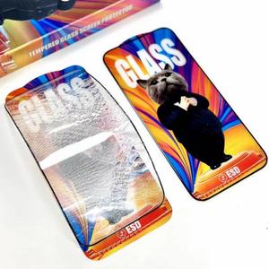 <span class=keywords><strong>Mr</strong></span> Cat Anti-statico 2.5D HD trasparente protezione in vetro temperato per iPhone 15 14 13 Pro MAX telefoni cellulari - Product Image 6