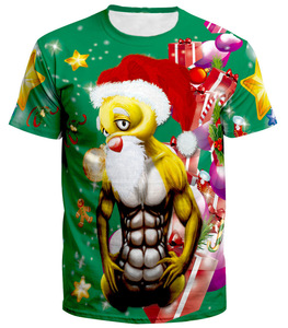 Men Christmas All‑Over Print <b>T</b>‑Shirt Crew Neck Short Sleeve Festive <b>Xmas</b> Holiday Party Tee - Product Image 5