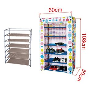 * เต้าเสียบ * ชั้นวางรองเท้าผ้ามีซิปชั้นวางรองเท้า6ชั้น60X30X108cm ใสด้านหน้าบ้านและสวน/ - Product Image 2
