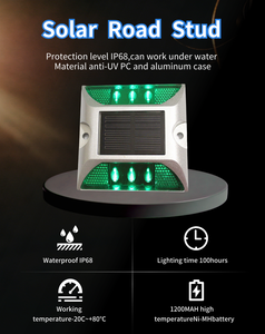 ब्रज़ेल सऊदी अरब ip68 एल्यूमीनियम बिल्ली आंख को प्रतिबिंबित करता है, जो नाखून/स्पाइक के साथ चमकता हुआ फुटपाथ मार्कर प्रकाश सौर रोड - Product Image 5