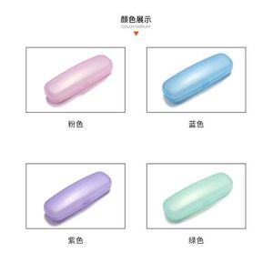 Étui à lunettes en plastique épais Zt, rectangulaire, couleur unie, léger, résistant à la pression, boîte de rangement pour lunettes optiques, automne 2023 - Product Image 1