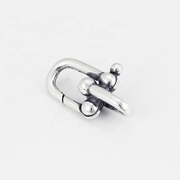 Fermoir mousqueton en argent 925, robuste, à maillons en forme de U double et de fer à cheval, pour bracelets et colliers, disponible en tailles Grande, Moyenne, Petite