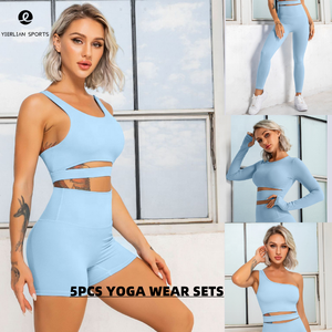 ECONYL – ensemble de vêtements de Yoga 5 pièces en Nylon recyclé régénéré pour femmes, Gym, Fitness, entraînement, écologique, Repreve, nouvelle collection 2022 - Product Image 1